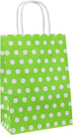 Gift Bag Green Polka Dot