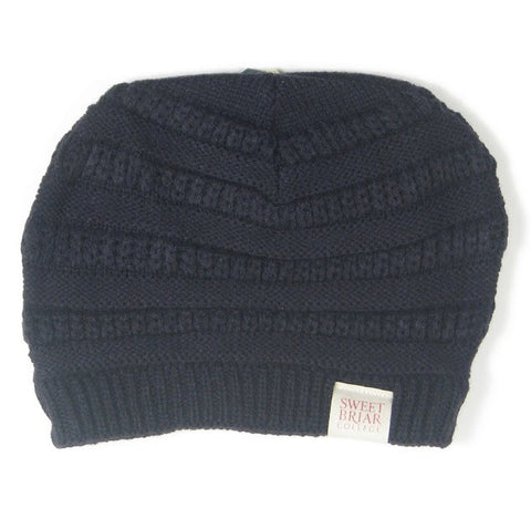 Hat Knit Beanie Slouch - Navy
