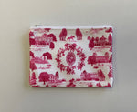 Zippered Pouch Toile Design - Pink