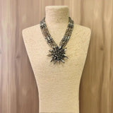 ❄️ Silver Snowflake Pendant Necklace – Glamorous Winter Statement