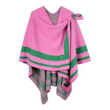 ✨ Striped Shoulder Strap Ruana Poncho ✨