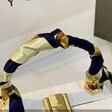 Retro Beauty Pattern Crossbody Bag- Gold