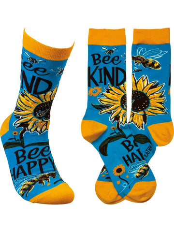 🐝 Bee Happy & Bee Kind Socks 🌻