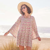 🌸 Scarlet Pink Dress with Bell Sleeve