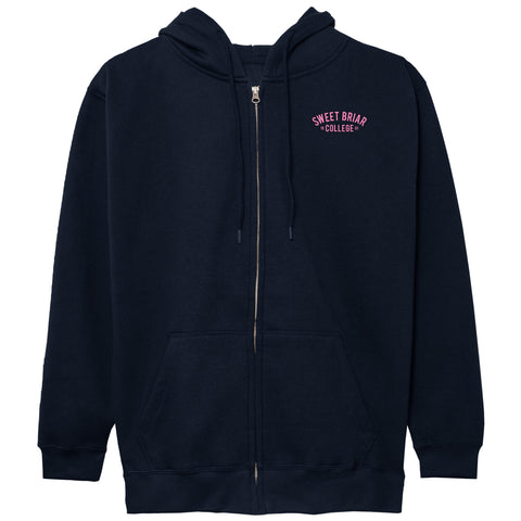 Hooded Sweatshirt - Full Zip Navy