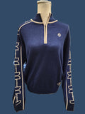 ✨ Essex Classics Polished Bit Quarter Zip Sweater-Navy