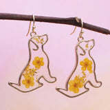 🐾 Sweet Briar Floral Friend Pressed Flower Earrings