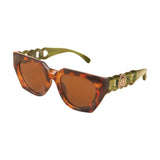 🕶️ Luxe Zelia Sunglasses – Tortoiseshell & Olive