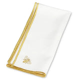 🍽 Sweet Briar Stitched Bee Napkin – Gold – 18" Square