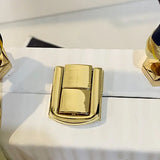 Retro Beauty Pattern Crossbody Bag- Gold