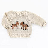 Pony Sweater for Baby & Toddler – Natural 🐴