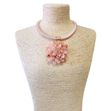 🌸 Blush Pink Flower Pendant Collar
