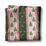 🎄💗 Christmas Pink Towel – Tree & Preppy Bow (2025)
