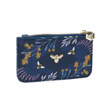 🐝 The Beekeeper Purple Bee Design Card Holder Purse-Navy