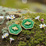 🐝 Mini Gold Bee Enamel Earrings