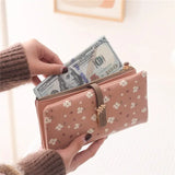 Fresh Floral Long Wallet 🌸- Black