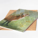 🦊 Red Fox Greeting Card 🌿✨