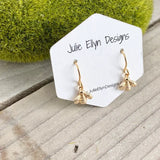 🐝 Tiny Gold Bee Earrings
