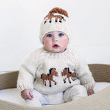 Pony Sweater for Baby & Toddler – Natural 🐴