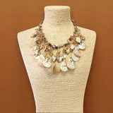 🏝️ Layered Seashell Statement Necklace – Coastal Boho Chic