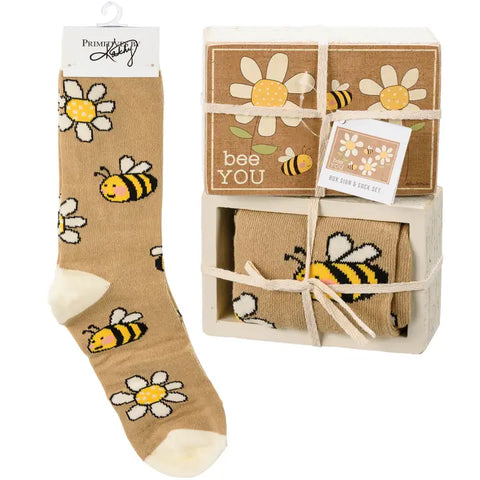 🐝 Bee You Box Sign & Sock Set