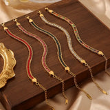 🌈 Colorful Diamond Snake Bracelet