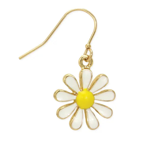 🌼 Sweet Briar “Sweet As A Daisy” Gold Dangle Earrings