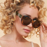 🕶️ Luxe Zelia Sunglasses – Tortoiseshell & Olive