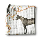 🐴 Horse & Tack Waffle Weave Kitchen Towel