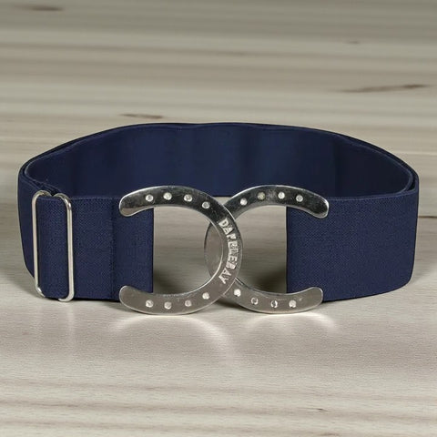 🐴 Sweet Briar x Dapplebay Horse Shoe Elastic Belt – Navy