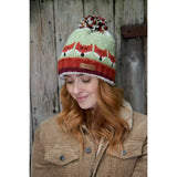 🦊 Sweet Briar “Skulk of Foxes” Fair Isle Wool Roll-Back Bobble Hat