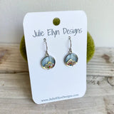 🏔️ Stained Glass Tiny Mountain Earrings