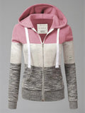 💗 Women’s Colorblock Hooded Sweater (Zip-Up)