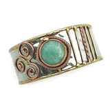 Handcrafted Mixed Metal Amazonite Cuff 💚
