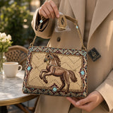 Mary Frances “Free Rein” Wild Horse Beaded Crossbody Handbag 🐎