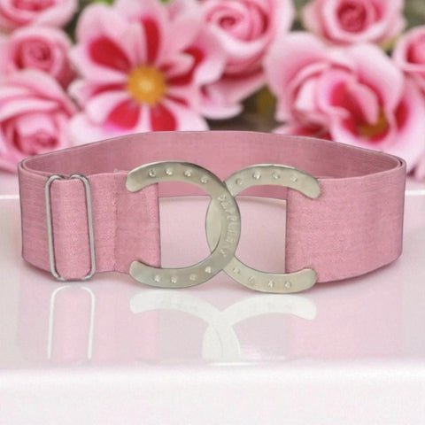 🐴 Sweet Briar x Dapplebay Horse Shoe Elastic Belt – Light Pink