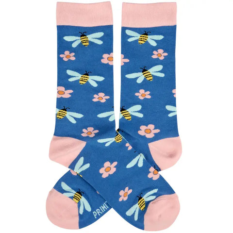 🐝💐 Step into sweetness with our Flowers & Bees Socks!