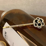🌸 Camellia Pearl Hair Pin with Rhinestones-Black