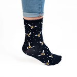 🐝 Sweet Briar Busy Bee Bamboo Socks – Navy