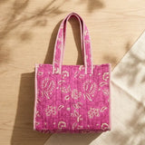 Paisley Pink Block-Printed Quilted Mini Tote 🌸