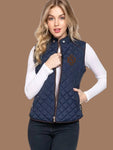 ✨ Sweet Briar Quilted Vest – Elegant & Timeless ✨Navy