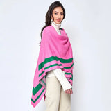 ✨ Striped Shoulder Strap Ruana Poncho ✨