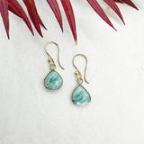 Gold-Plated Amazonite Drop Earrings 💎
