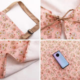🌸 Floral Print Summer Canvas Apron- Green