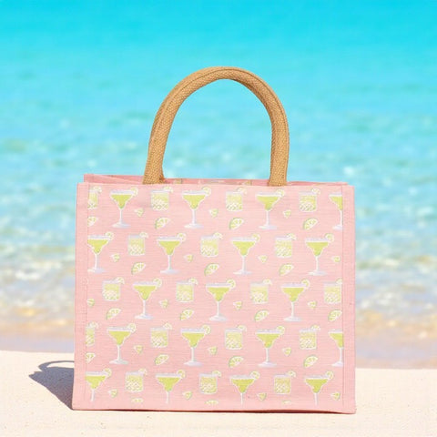 🍹 The Salty But Sweet Gift Tote – Pink/Multi 12x10x8 ✨