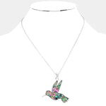 ✨ Sweet Briar Abalone Hummingbird Necklace
