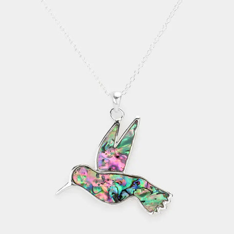 ✨ Sweet Briar Abalone Hummingbird Necklace