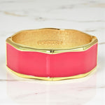 Bailey Bamboo-Edge Enamel Bracelet – Sweet Briar Pink 💗🎋