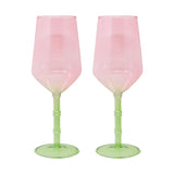 Lilly Pulitzer Bamboo Wine Glass Set — Festival Bloom & Lime Chiffon 🍷