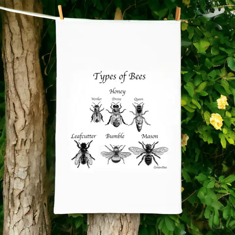 🐝 Types of Bees Tea Towel – Buzz-Worthy & Beautiful! 🌼